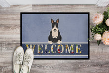 Load image into Gallery viewer, Bull Terrier Black White Welcome Doormat - 18x27 Decorative Floor Mat – Indoor/Outdoor Rug with Artistic Flair BB5714MAT