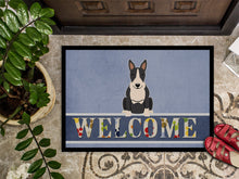 Load image into Gallery viewer, Bull Terrier Black White Welcome Doormat - 18x27 Decorative Floor Mat – Indoor/Outdoor Rug with Artistic Flair BB5714MAT