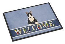 Load image into Gallery viewer, Bull Terrier Black White Welcome Doormat - 18x27 Decorative Floor Mat – Indoor/Outdoor Rug with Artistic Flair BB5714MAT