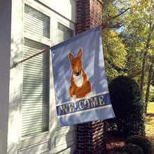 Load image into Gallery viewer, Bull Terrier Red Welcome Flag Canvas House Size BB5715CHF
