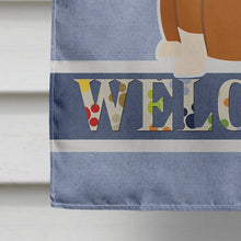 Load image into Gallery viewer, Bull Terrier Red Welcome Flag Canvas House Size BB5715CHF