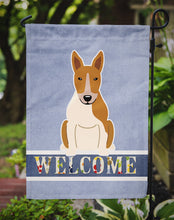 Load image into Gallery viewer, Bull Terrier Red White Welcome Garden Flag - Outdoor Decorative Yard Flag BB5716GF