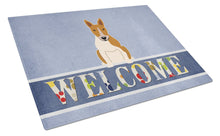 Load image into Gallery viewer, Bull Terrier Red White Welcome Glass Cutting Boards – Durable, Decorative Kitchen Art Large BB5716LCB
