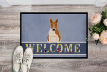 Load image into Gallery viewer, Bull Terrier Red White Welcome Doormat - 18x27 Decorative Floor Mat – Indoor/Outdoor Rug with Artistic Flair BB5716MAT