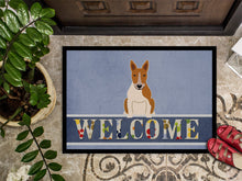 Load image into Gallery viewer, Bull Terrier Red White Welcome Doormat - 18x27 Decorative Floor Mat – Indoor/Outdoor Rug with Artistic Flair BB5716MAT