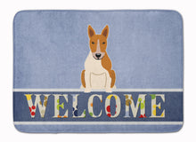 Load image into Gallery viewer, Bull Terrier Red White Welcome Machine Washable Memory Foam Mat BB5716RUG