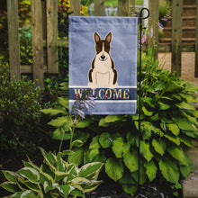 Load image into Gallery viewer, Bull Terrier Dark Brindle Welcome Garden Flag - Outdoor Decorative Yard Flag BB5717GF