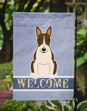 Load image into Gallery viewer, Bull Terrier Dark Brindle Welcome Garden Flag - Outdoor Decorative Yard Flag BB5717GF