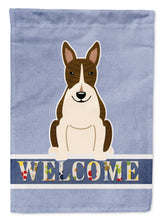 Load image into Gallery viewer, Bull Terrier Dark Brindle Welcome Garden Flag - Outdoor Decorative Yard Flag BB5717GF