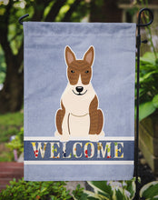 Load image into Gallery viewer, Bull Terrier Brindle Welcome Garden Flag - Outdoor Decorative Yard Flag BB5718GF