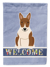 Load image into Gallery viewer, Bull Terrier Brindle Welcome Garden Flag - Outdoor Decorative Yard Flag BB5718GF