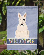 Load image into Gallery viewer, Bull Terrier White Welcome Garden Flag - Outdoor Decorative Yard Flag BB5719GF