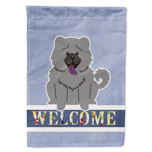 Load image into Gallery viewer, Chow Chow Blue Welcome Flag Canvas House Size BB5720CHF