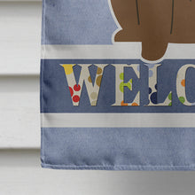 Load image into Gallery viewer, Chow Chow Chocolate Welcome Flag Canvas House Size BB5722CHF