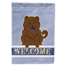 Load image into Gallery viewer, Chow Chow Chocolate Welcome Flag Canvas House Size BB5722CHF
