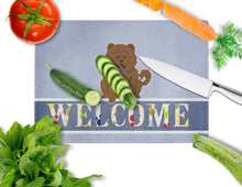 Load image into Gallery viewer, Chow Chow Chocolate Welcome Glass Cutting Boards – Durable, Decorative Kitchen Art Large BB5722LCB