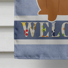 Load image into Gallery viewer, Chow Chow Red Welcome Flag Canvas House Size BB5723CHF