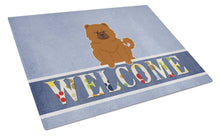 Load image into Gallery viewer, Chow Chow Red Welcome Glass Cutting Boards – Durable, Decorative Kitchen Art Large BB5723LCB