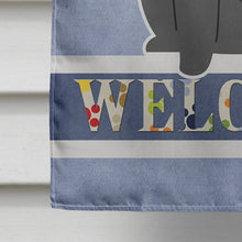 Load image into Gallery viewer, Chow Chow Black Welcome Flag Canvas House Size BB5724CHF