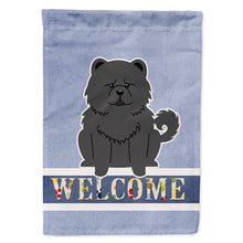 Load image into Gallery viewer, Chow Chow Black Welcome Flag Canvas House Size BB5724CHF