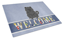 Load image into Gallery viewer, Chow Chow Black Welcome Glass Cutting Boards – Durable, Decorative Kitchen Art Large BB5724LCB