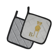 Load image into Gallery viewer, Alphabet B for Bear Pot Holders - Set of 2 - Heat-Resistant Kitchen Essentials BB5727PTHD