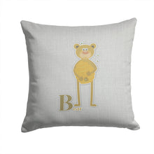 Load image into Gallery viewer, Alphabet B for Bear Throw Pillow - 14x14 Decorative Pillow – Art for Your Home &amp; Patio BB5727PW1414