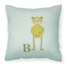 Load image into Gallery viewer, Alphabet B for Bear Fabric Decorative Pillow BB5727PW1818