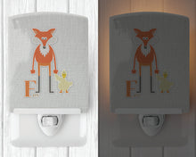 Load image into Gallery viewer, Alphabet F for Fox Ceramic Night Light BB5731CNL
