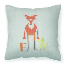 Load image into Gallery viewer, Alphabet F for Fox Fabric Decorative Pillow BB5731PW1818