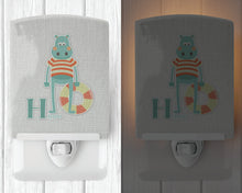 Load image into Gallery viewer, Alphabet H for Hippopotamus Ceramic Night Light BB5733CNL