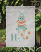 Load image into Gallery viewer, Alphabet H for Hippopotamus Garden Flag - Outdoor Decorative Yard Flag BB5733GF