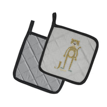 Load image into Gallery viewer, Alphabet J for Jaguar Pot Holders - Set of 2 - Heat-Resistant Kitchen Essentials BB5735PTHD