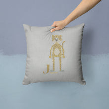 Load image into Gallery viewer, Alphabet J for Jaguar Throw Pillow - 14x14 Decorative Pillow – Art for Your Home &amp; Patio BB5735PW1414