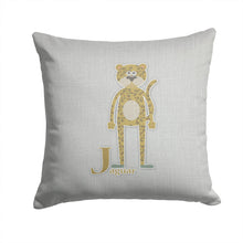 Load image into Gallery viewer, Alphabet J for Jaguar Throw Pillow - 14x14 Decorative Pillow – Art for Your Home &amp; Patio BB5735PW1414