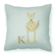 Load image into Gallery viewer, Alphabet K for Kangaroo Fabric Decorative Pillow BB5736PW1818