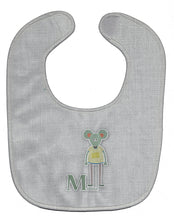 Load image into Gallery viewer, Alphabet M for Mouse Baby Bib BB5738BIB