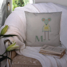 Load image into Gallery viewer, Alphabet M for Mouse Throw Pillow - 14x14 Decorative Pillow – Art for Your Home &amp; Patio BB5738PW1414