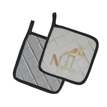 Load image into Gallery viewer, Alphabet N for Nightingale Pot Holders - Set of 2 - Heat-Resistant Kitchen Essentials BB5739PTHD