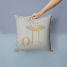 Load image into Gallery viewer, Alphabet O for Owl Throw Pillow - 14x14 Decorative Pillow – Art for Your Home &amp; Patio BB5740PW1414
