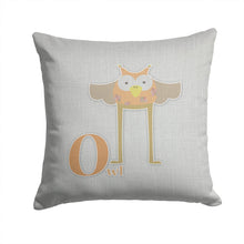 Load image into Gallery viewer, Alphabet O for Owl Throw Pillow - 14x14 Decorative Pillow – Art for Your Home &amp; Patio BB5740PW1414