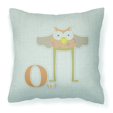 Load image into Gallery viewer, Alphabet O for Owl Fabric Decorative Pillow BB5740PW1818