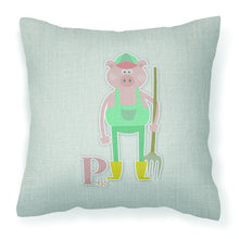 Load image into Gallery viewer, Alphabet P for Pig Fabric Decorative Pillow BB5741PW1818