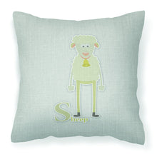 Load image into Gallery viewer, Alphabet S for Sheep Fabric Decorative Pillow BB5744PW1818