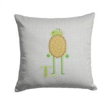 Load image into Gallery viewer, Alphabet T for Turtle Throw Pillow - 14x14 Decorative Pillow – Art for Your Home &amp; Patio BB5745PW1414