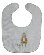 Load image into Gallery viewer, Alphabet W for Wolf Baby Bib BB5748BIB