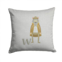 Load image into Gallery viewer, Alphabet W for Wolf Throw Pillow - 14x14 Decorative Pillow – Art for Your Home &amp; Patio BB5748PW1414