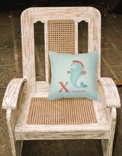 Load image into Gallery viewer, Alphabet X for Xray Fish Fabric Decorative Pillow BB5749PW1818