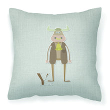 Load image into Gallery viewer, Alphabet Y for Yak Fabric Decorative Pillow BB5750PW1818