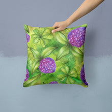 Load image into Gallery viewer, Shamrocks in Bloom Throw Pillow - 14x14 Decorative Pillow – Art for Your Home &amp; Patio BB5756PW1414